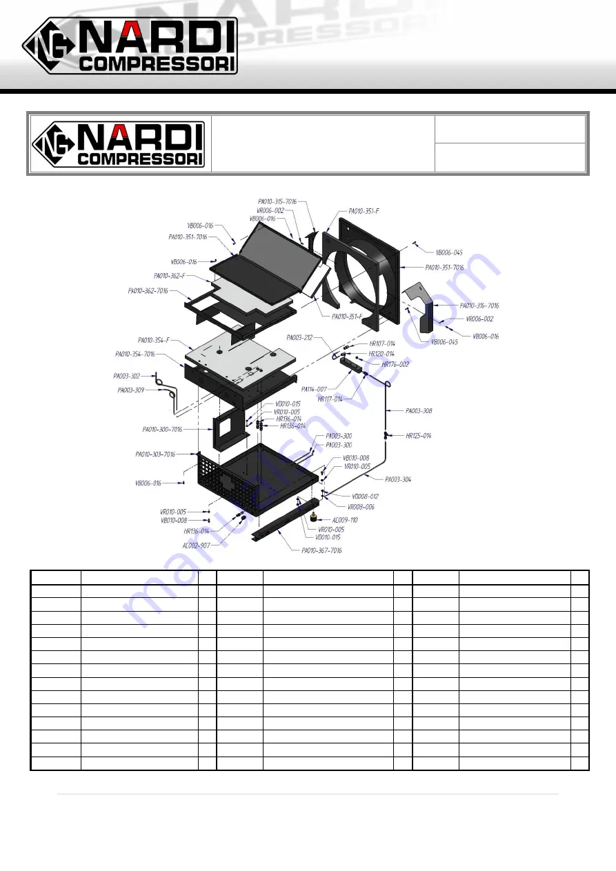 NARDI COMPRESSORI PACIFIC M35 User Manual Download Page 71