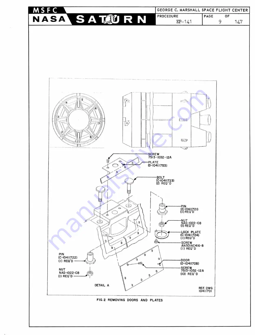 NASA Saturn S-1 Stage Handling, Transporting And Erection Instructions Download Page 10