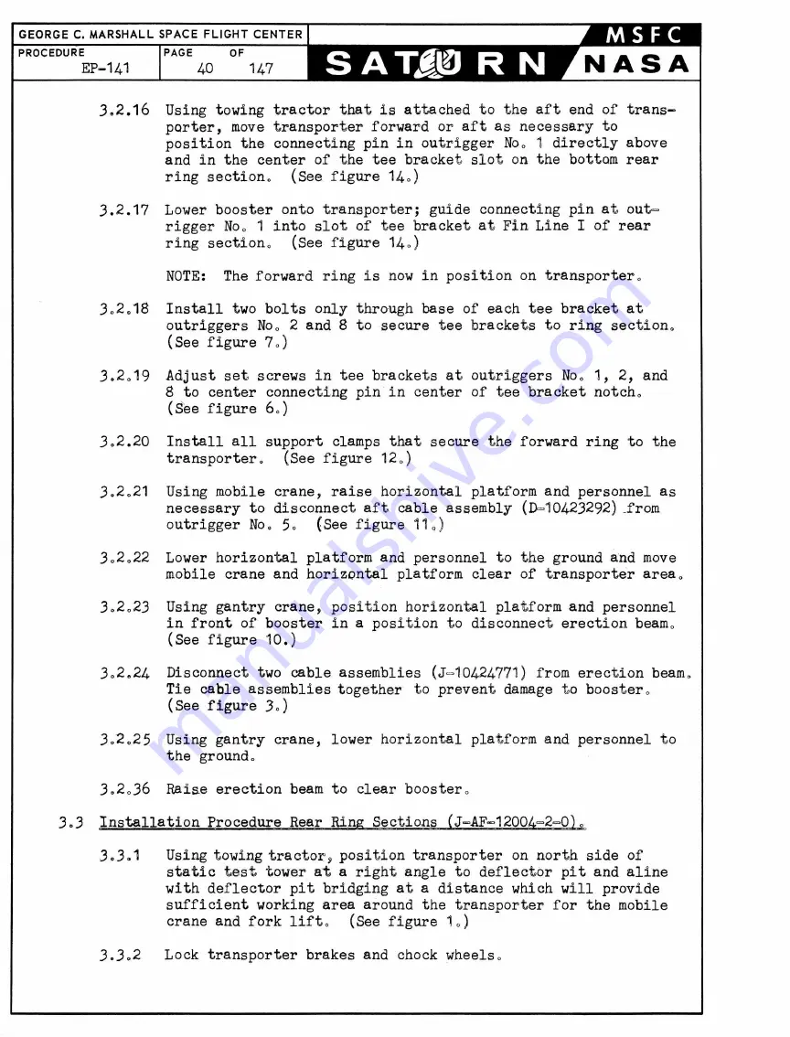 NASA Saturn S-1 Stage Handling, Transporting And Erection Instructions Download Page 38