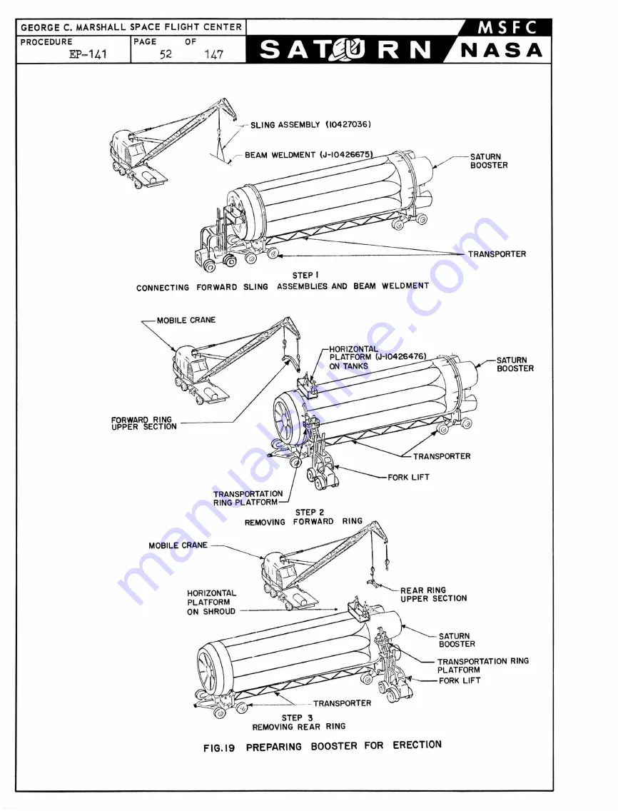 NASA Saturn S-1 Stage Handling, Transporting And Erection Instructions Download Page 49