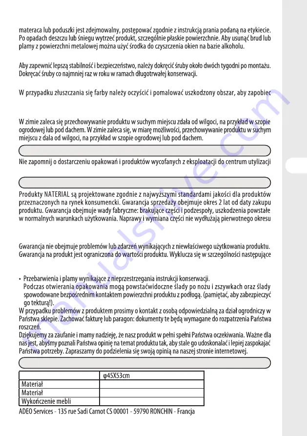 Naterial MOBIS TRAY 3276007268072 Assemby - Use - Maintenance Manual Download Page 17