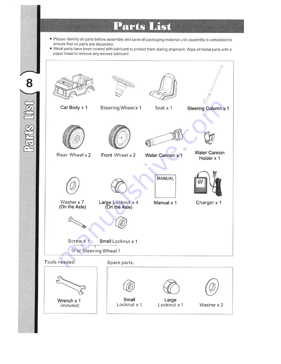 National Products Fire Engine 0605 Owner'S Manual Download Page 7