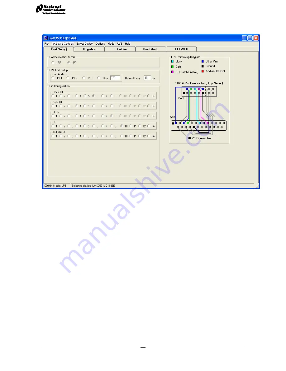 National Semiconductor LMX2531LQ1146E Operating Instructions Manual Download Page 16