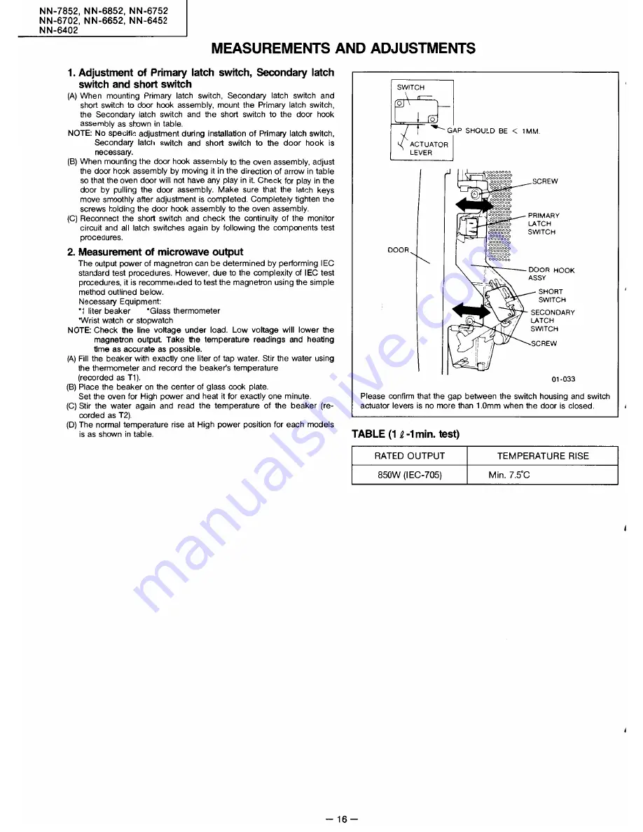 National NN-7852 Service Manual Download Page 16