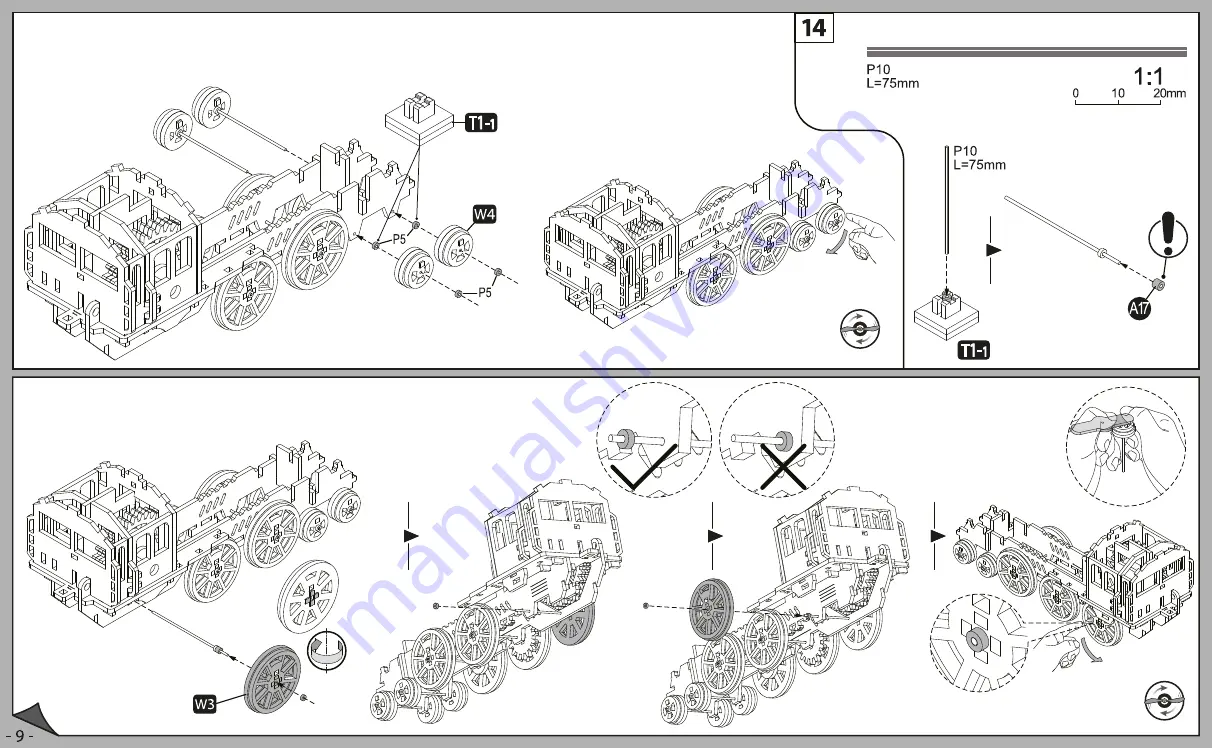 NATURE & DECOUVERTES STEAM LOCOMOTIVE Assembly Instructions Manual Download Page 10