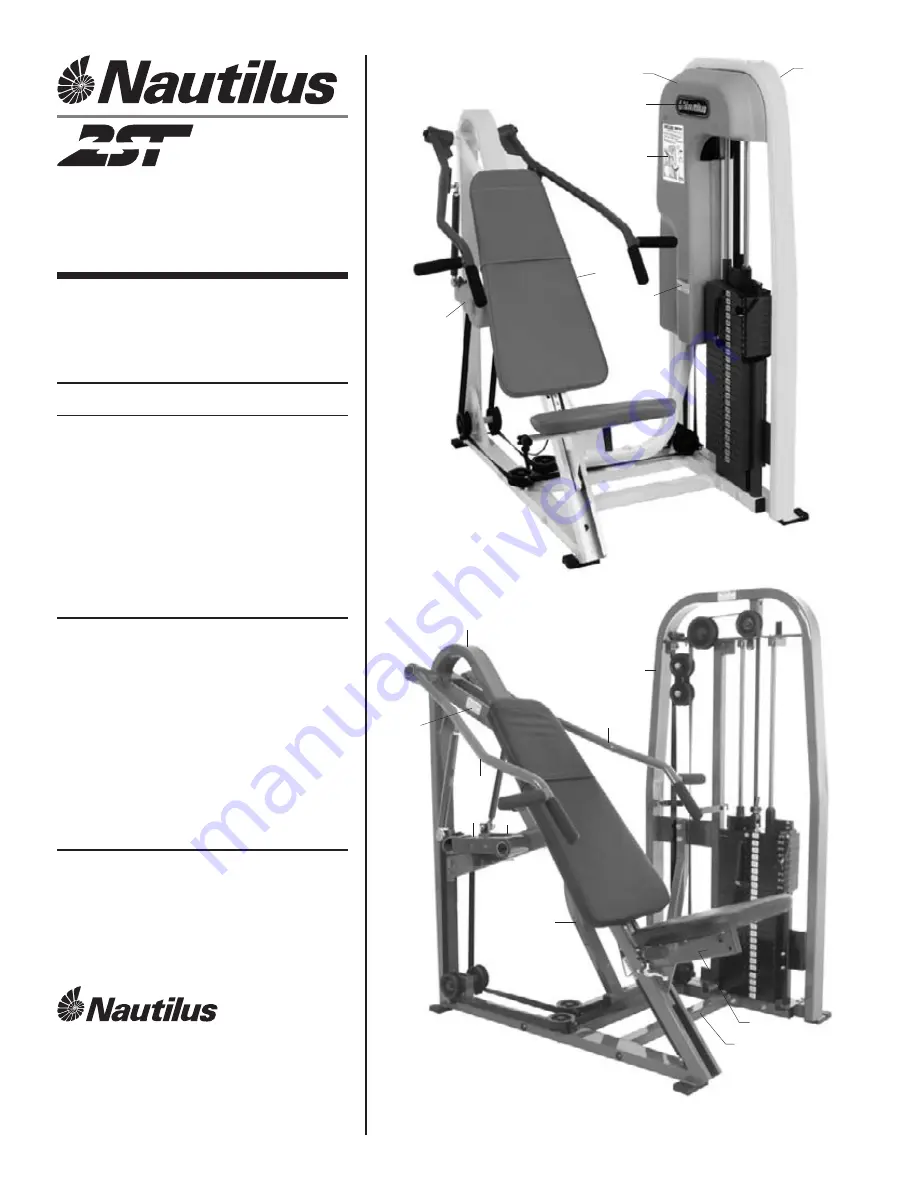 Nautilus 2ST INCLINE PRESS Скачать руководство пользователя страница 1