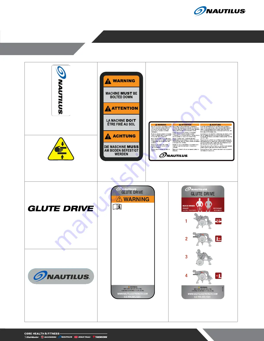 Nautilus Glute Drive Скачать руководство пользователя страница 6