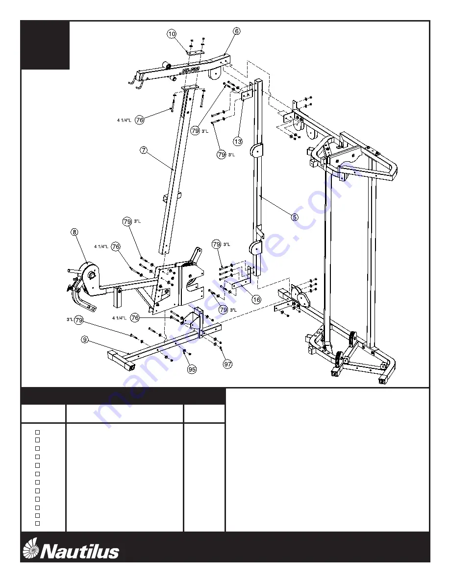 Nautilus NS-700 Assembly Instruction Manual Download Page 6