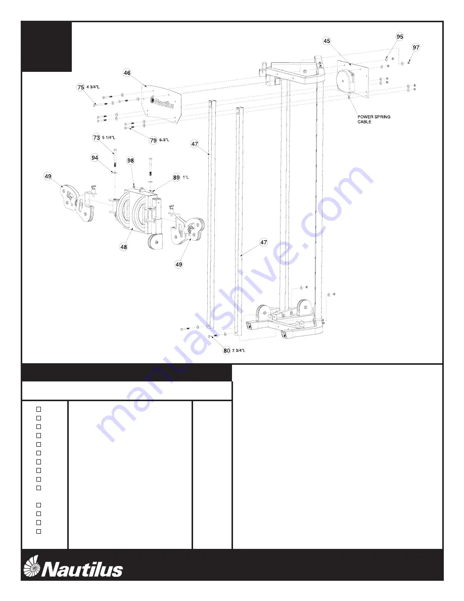 Nautilus NS-700 Assembly Instruction Manual Download Page 11