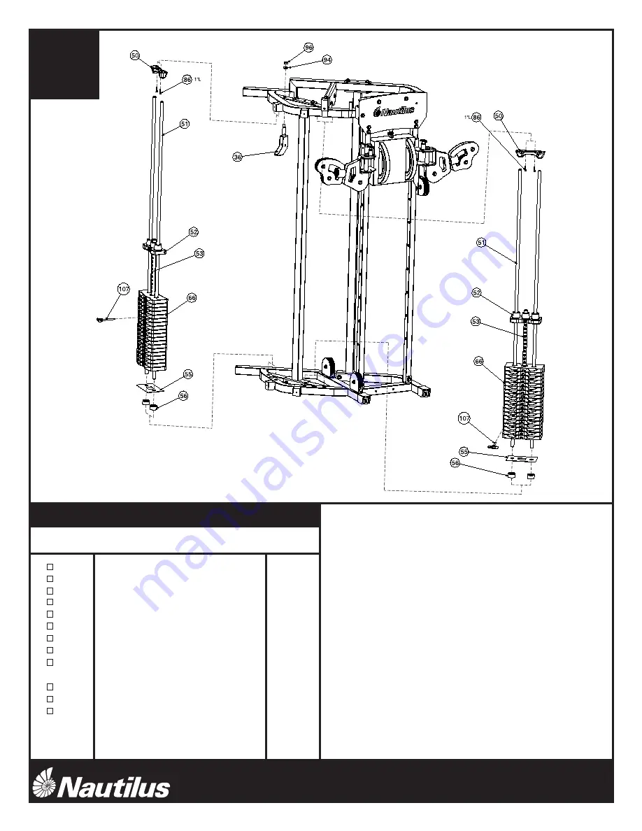 Nautilus NS-700 Assembly Instruction Manual Download Page 12