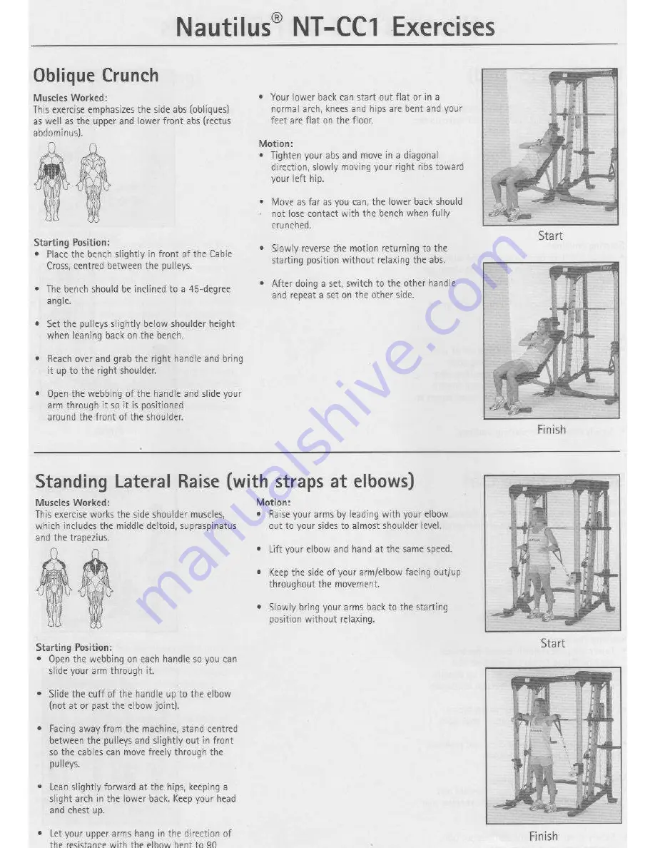 Nautilus NT-CC1 Owner'S Manual & Fitness Handbook Download Page 12