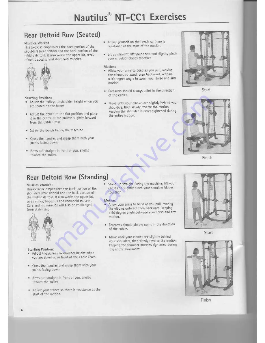 Nautilus NT-CC1 Owner'S Manual & Fitness Handbook Download Page 18