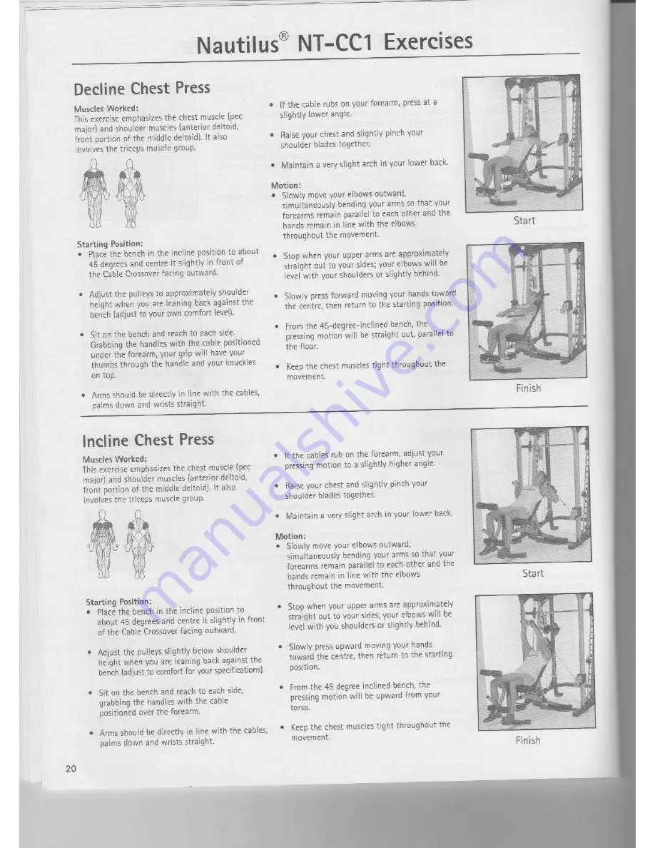 Nautilus NT-CC1 Owner'S Manual & Fitness Handbook Download Page 22