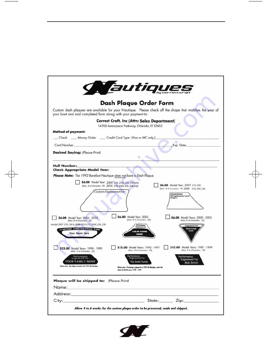 Nautiques Crossover 90490 Owner'S Manual Download Page 198