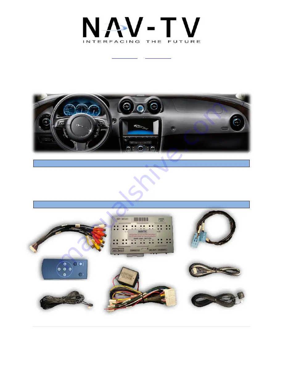 Nav TV GVIF-JAG Manual Download Page 1