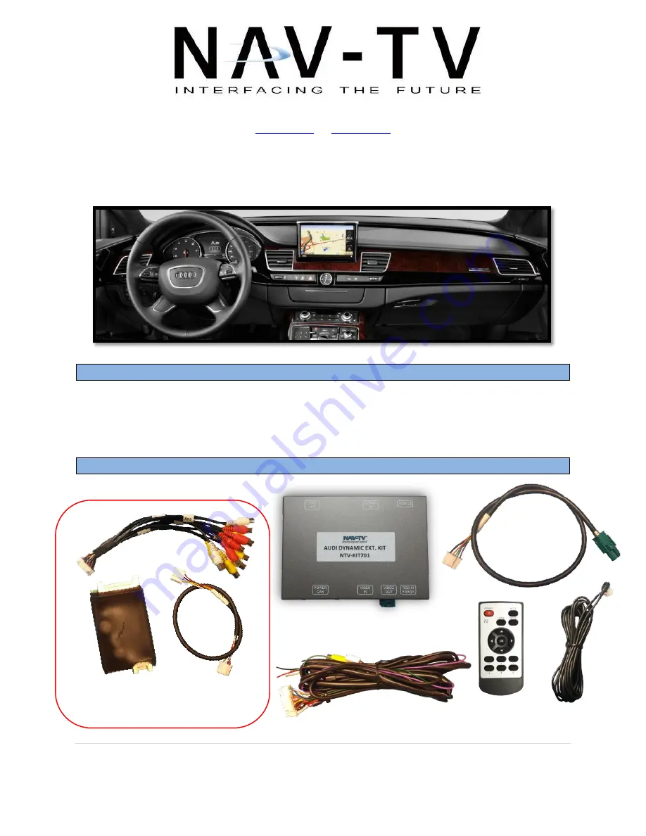 Nav TV NTV-KIT701 Instruction Manual Download Page 1