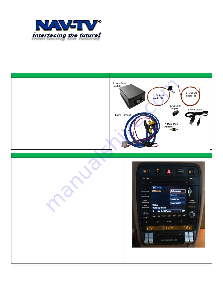 Nav TV PCM3-AV Manual Download Page 1