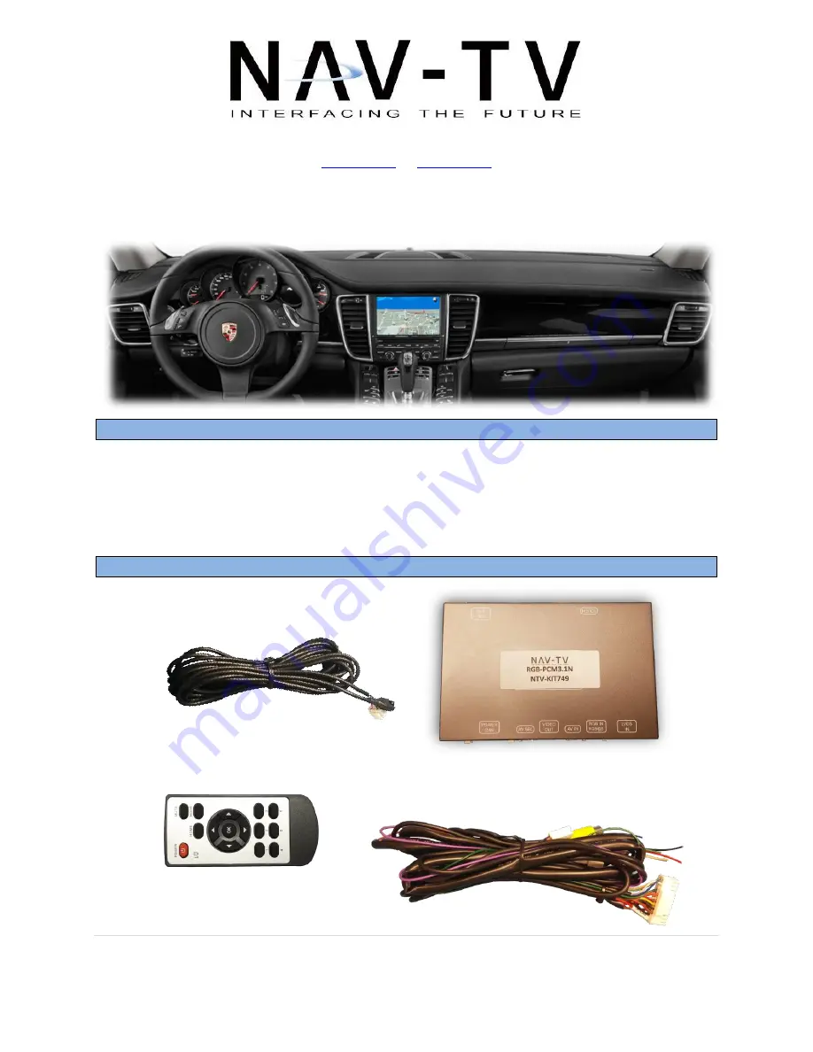 Nav TV RGB-PCM3.1N Manual Download Page 1