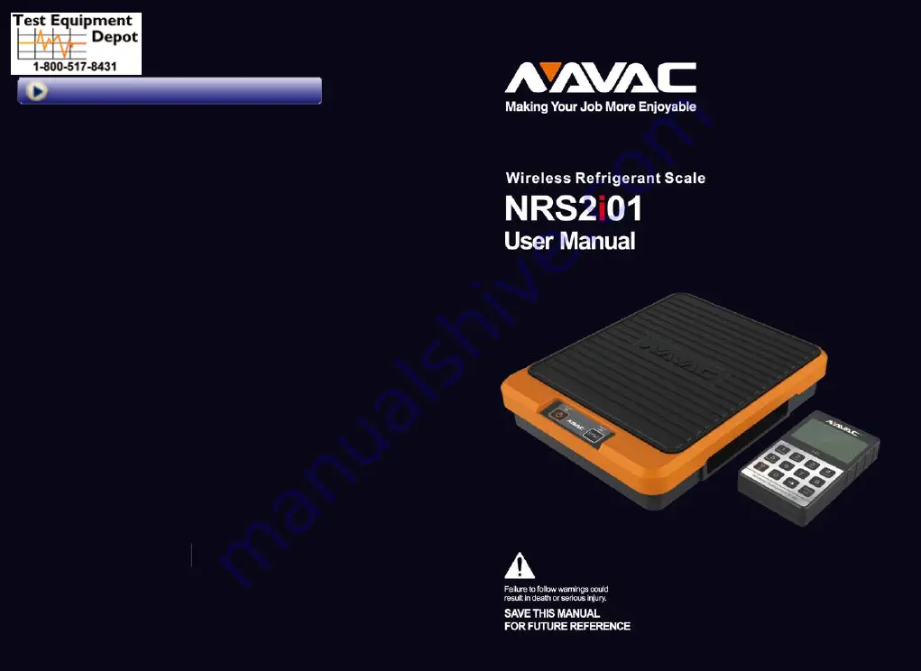 NAVAC NRS2i01 User Manual Download Page 1