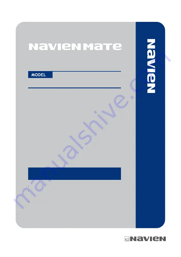 Navien Mate EQM 350 User Manual Download Page 1