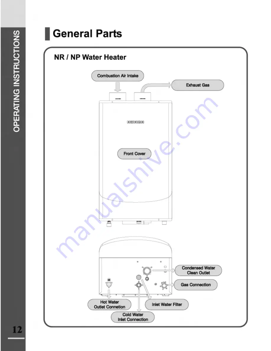 Navien NP-180A Owner'S Operation Manual Download Page 12