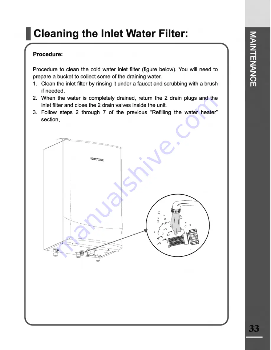 Navien NP-180A Owner'S Operation Manual Download Page 33