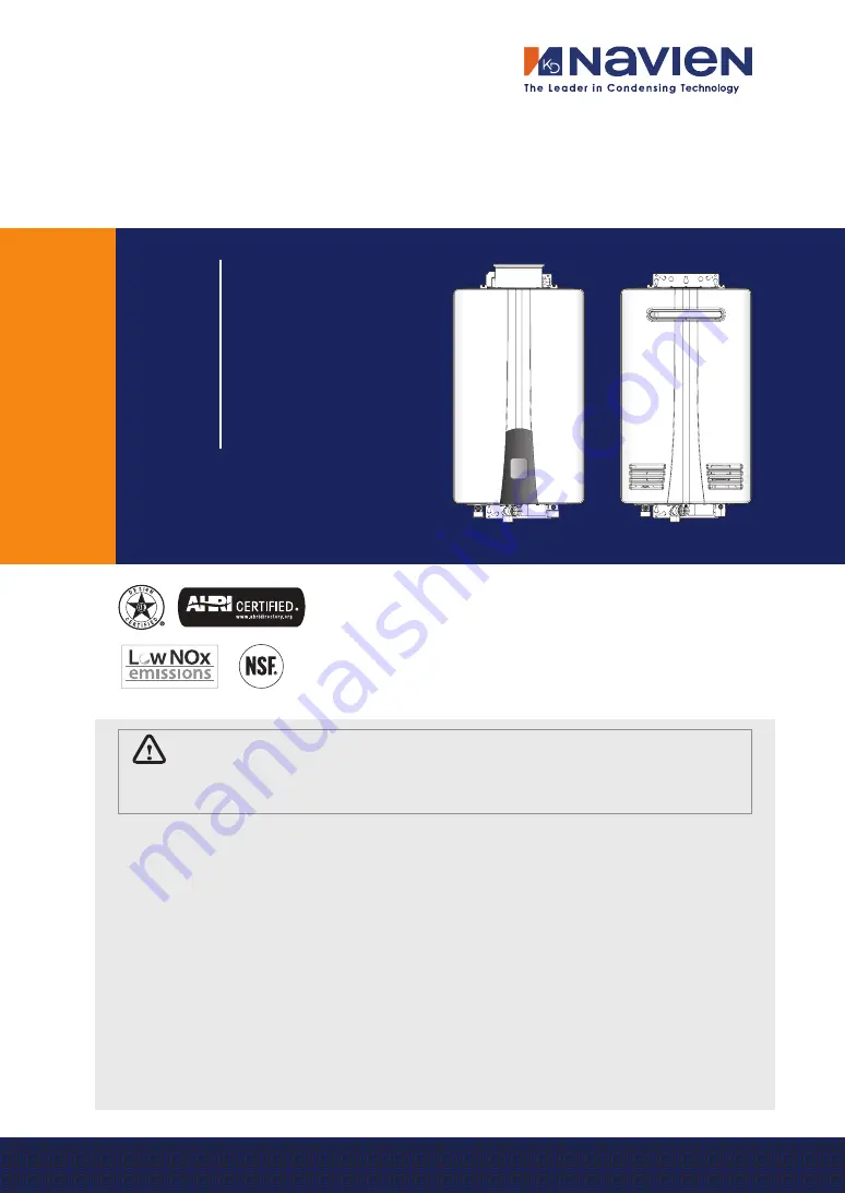 Navien NPN Installation & Operation Manual Download Page 2