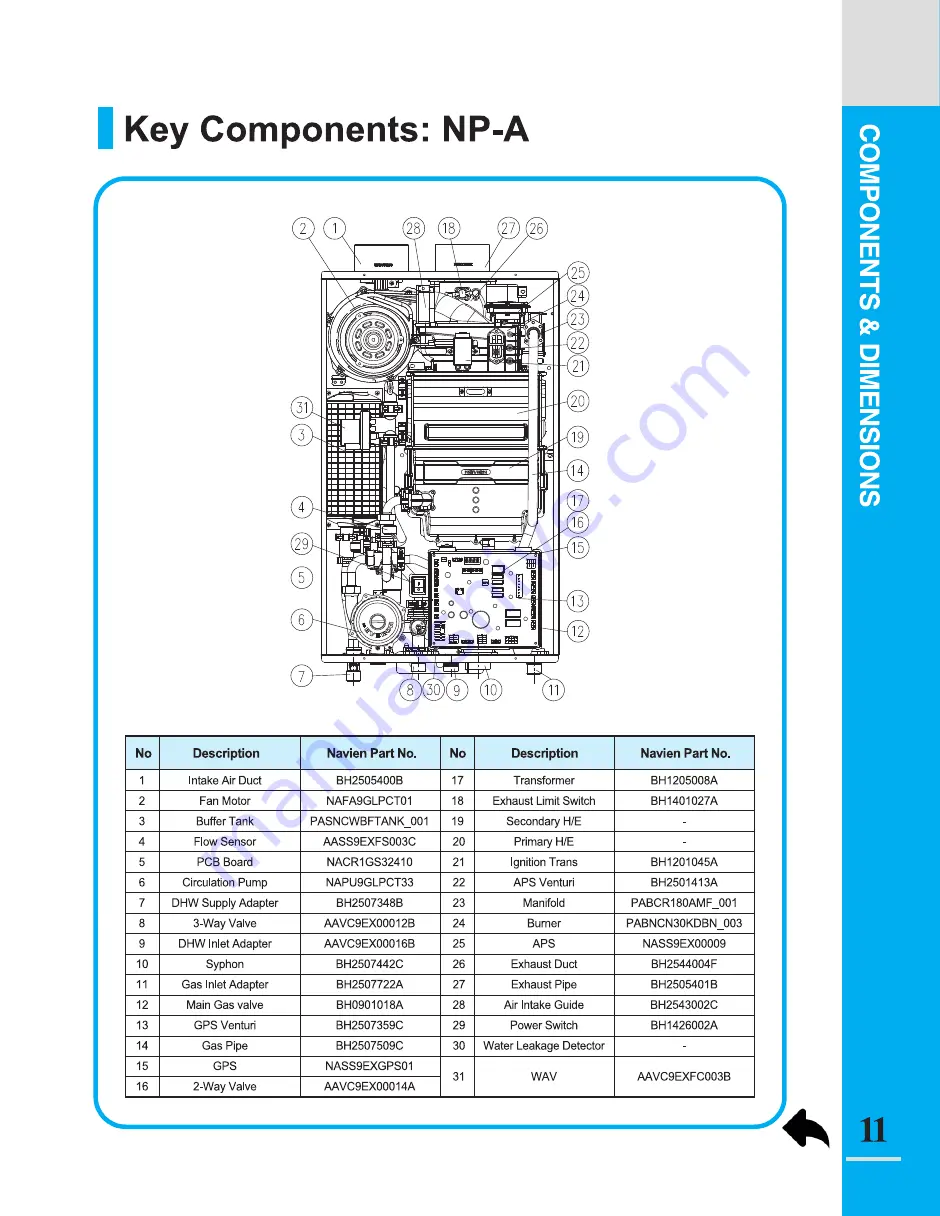 Navien NR-180A Скачать руководство пользователя страница 11