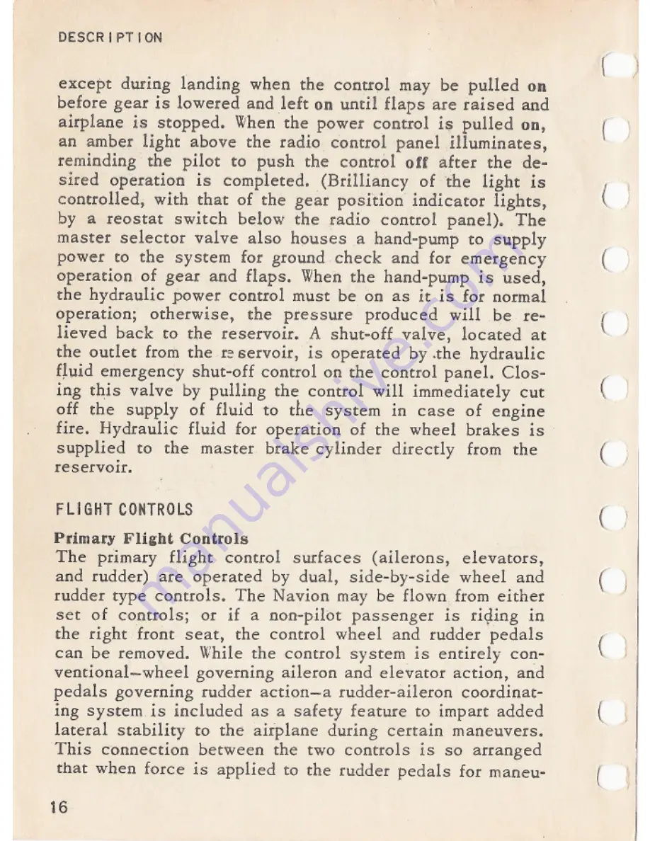 Navion 1950 Deluxe Operation Manual Download Page 22