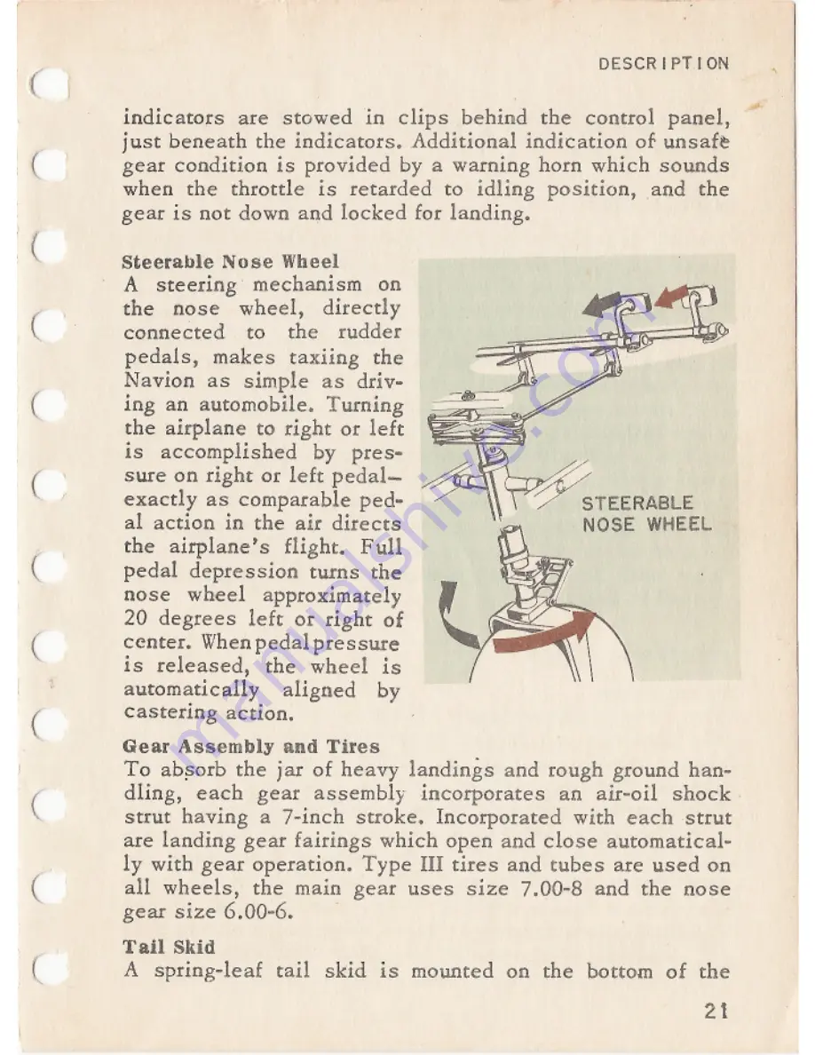 Navion 1950 Deluxe Operation Manual Download Page 27