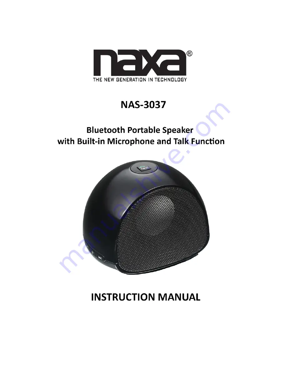 Naxa NAS-3037 Instruction Manual Download Page 1