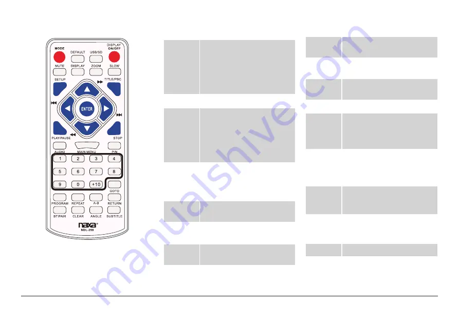 Naxa NDL-256 Instruction Manual Download Page 54