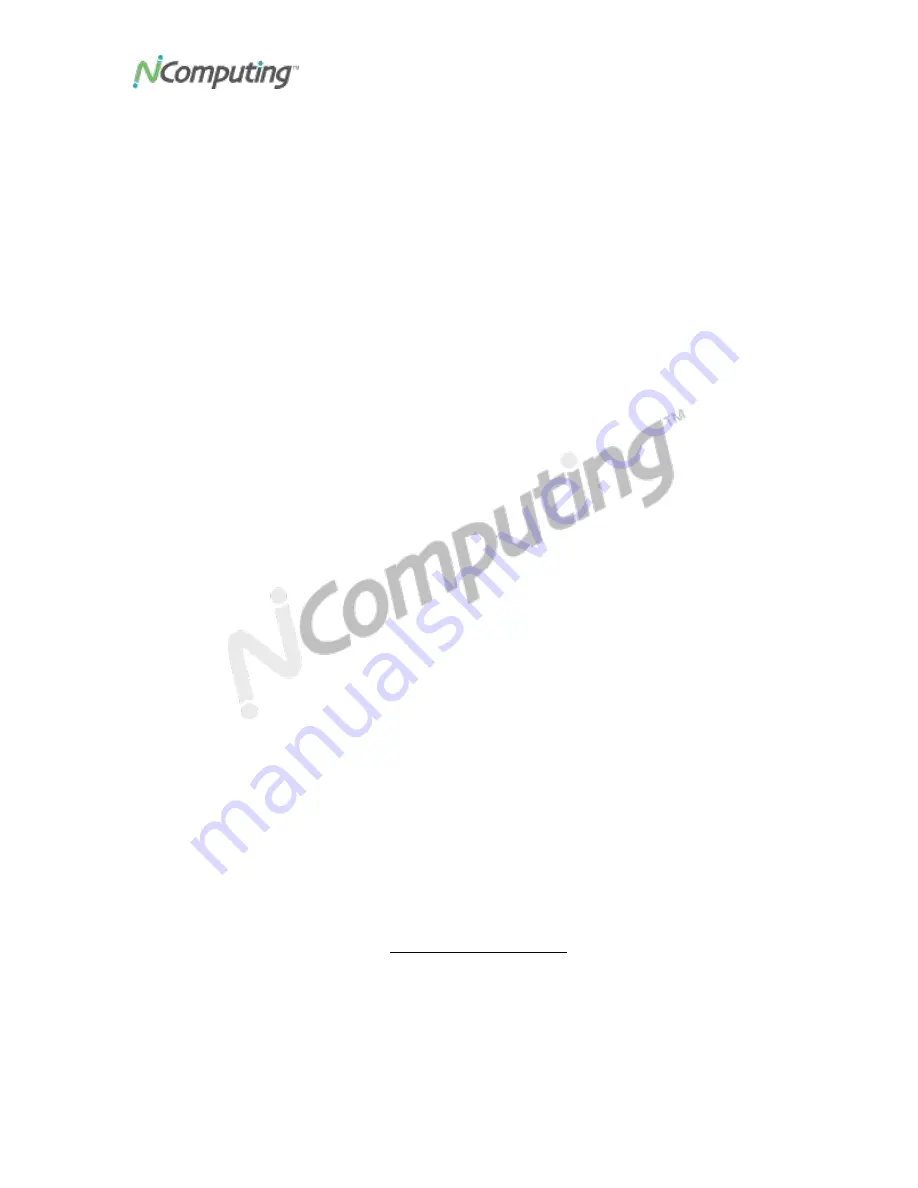 NComputing VIRTUAL DESKTOP KIT U170 User Manual Download Page 21