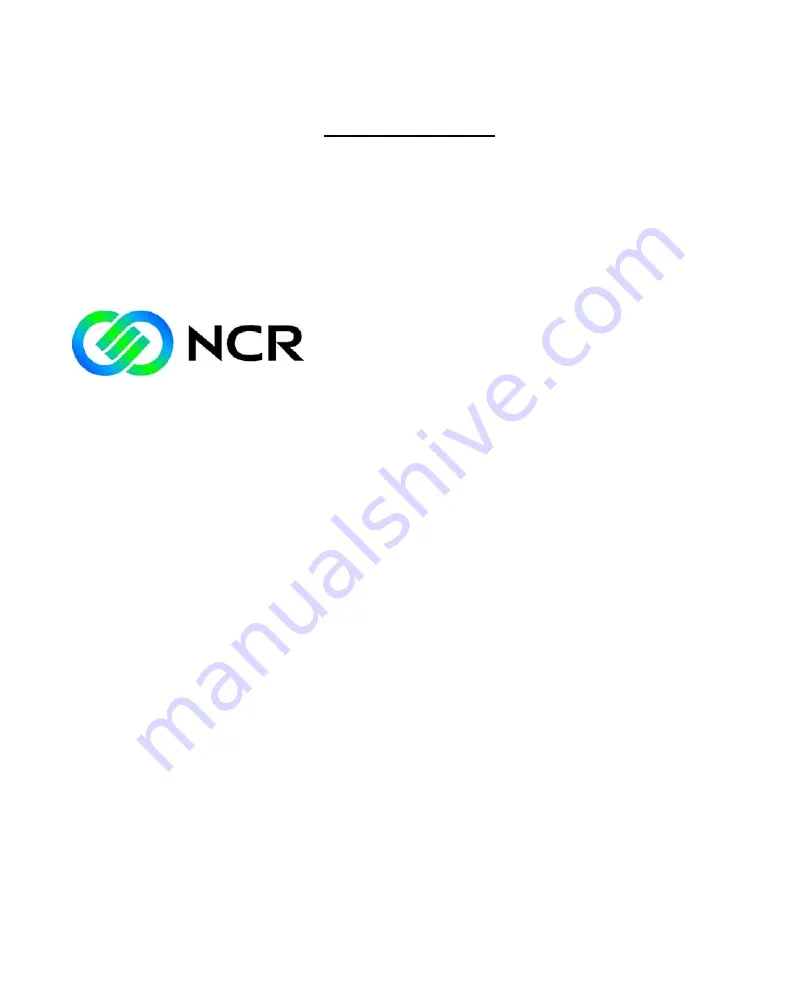 NCR 5964-K022 Instructions Manual Download Page 1