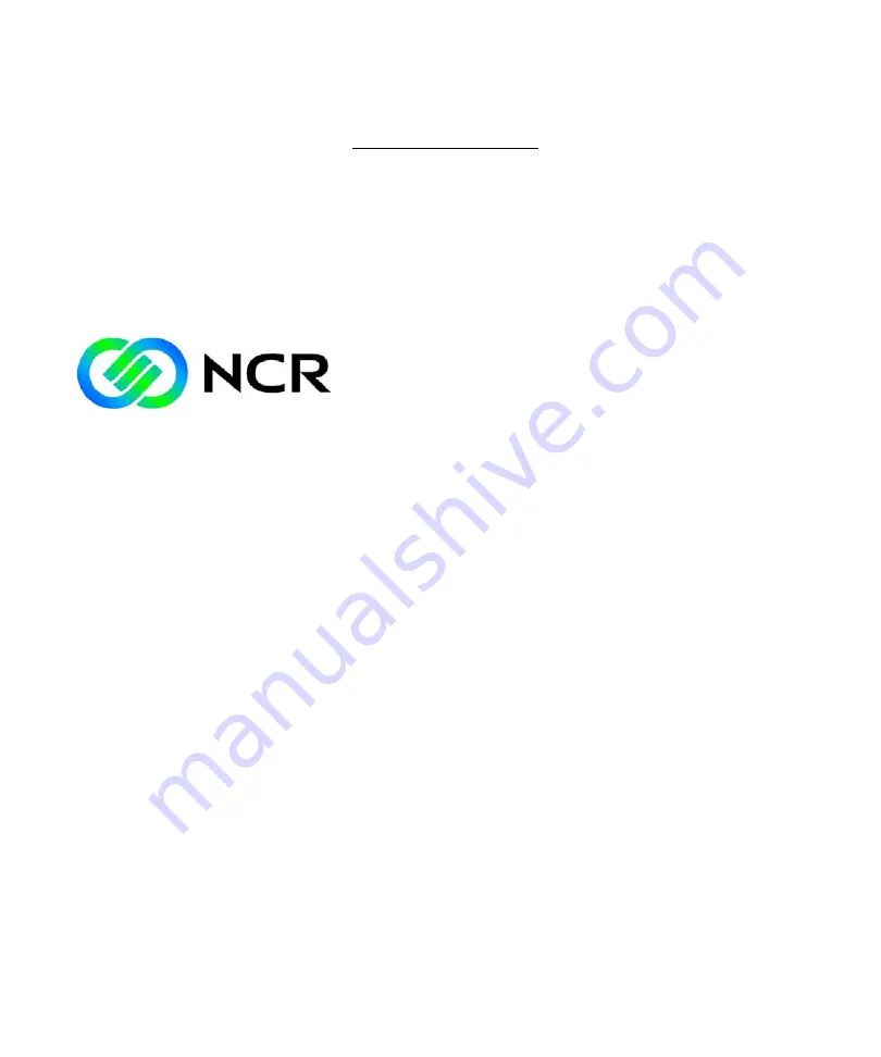 NCR 5964-K030 Instructions Manual Download Page 1