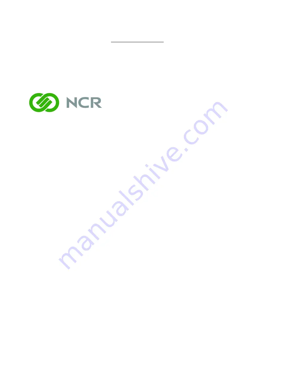 NCR 7403-K261 Instructions Download Page 1