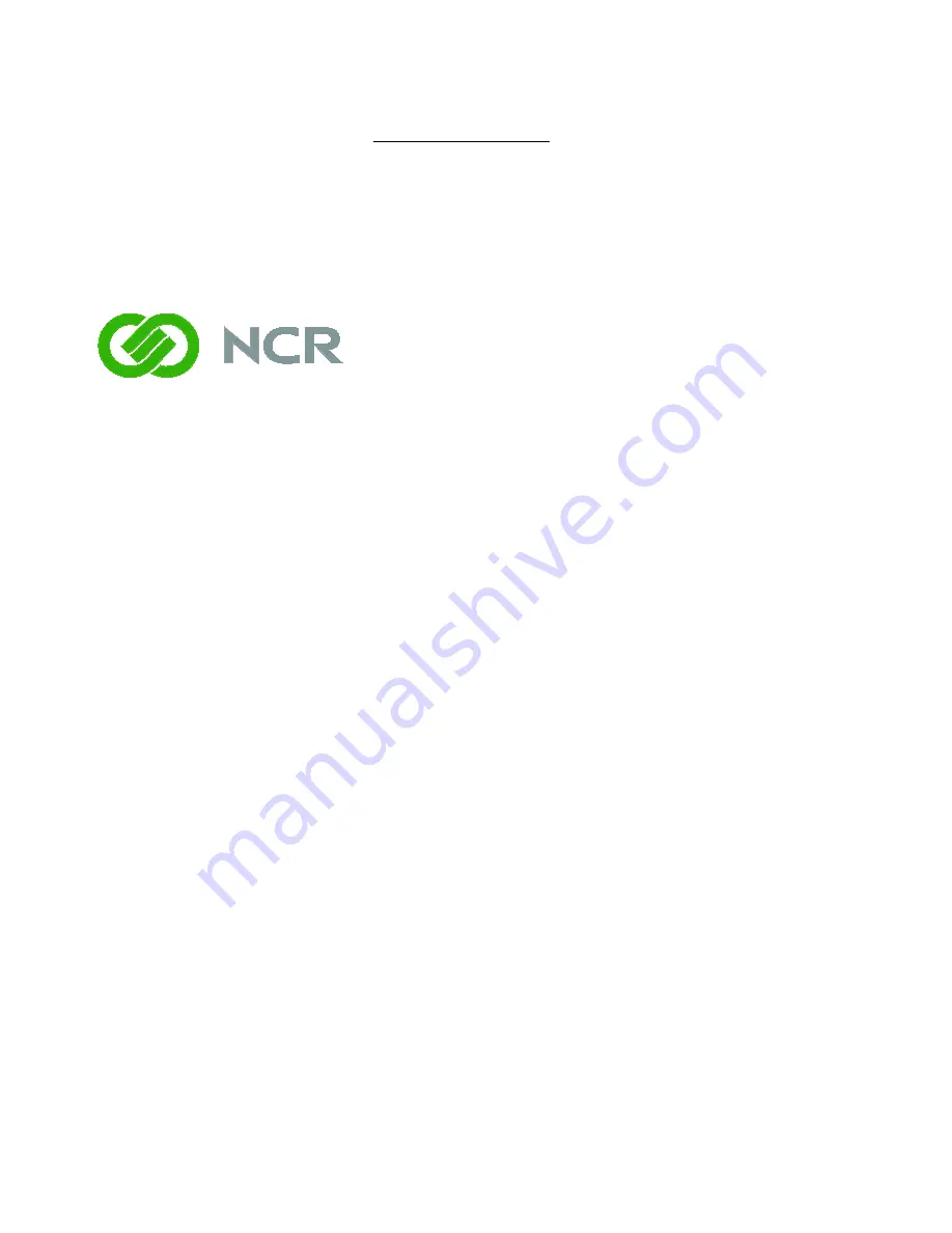 NCR MSR Series Kit Instructions Download Page 1