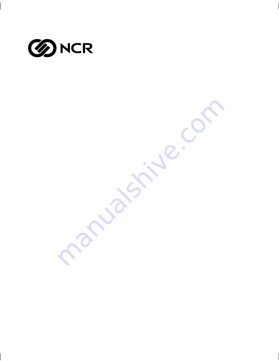 NCR NCR S16 Installation Manual Download Page 1