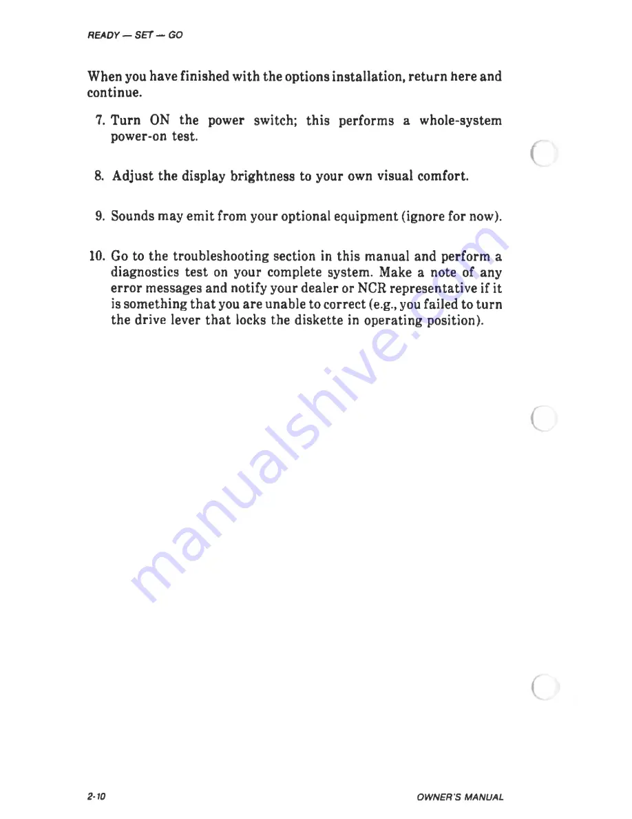 NCR PC4I Owner'S Manual Download Page 44