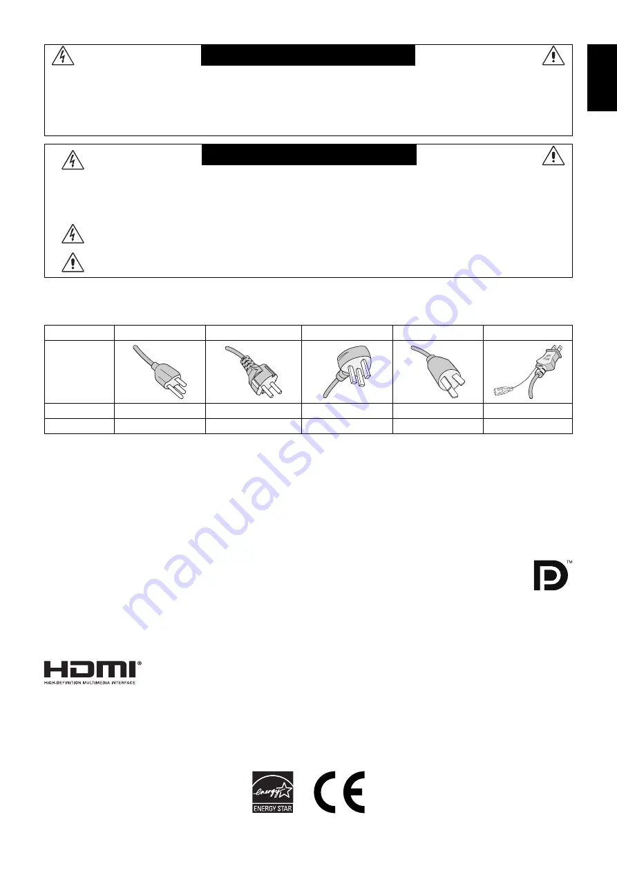 NEC MultiSync EA304WMi Скачать руководство пользователя страница 3