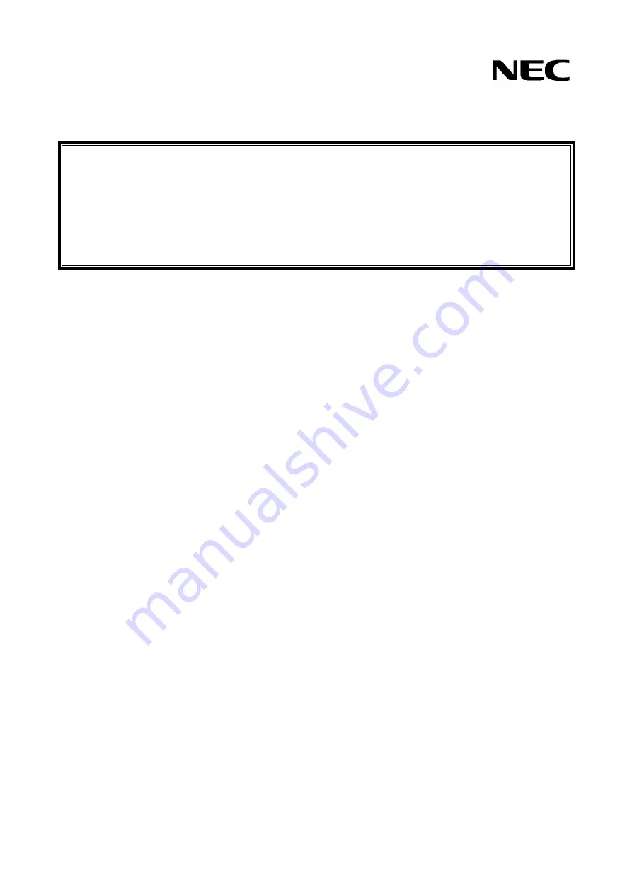 NEC NE3108-007 User Manual Download Page 1