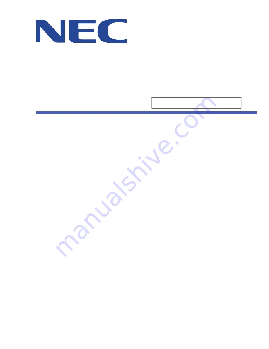 NEC NEFAX 671 Service Manual Download Page 1