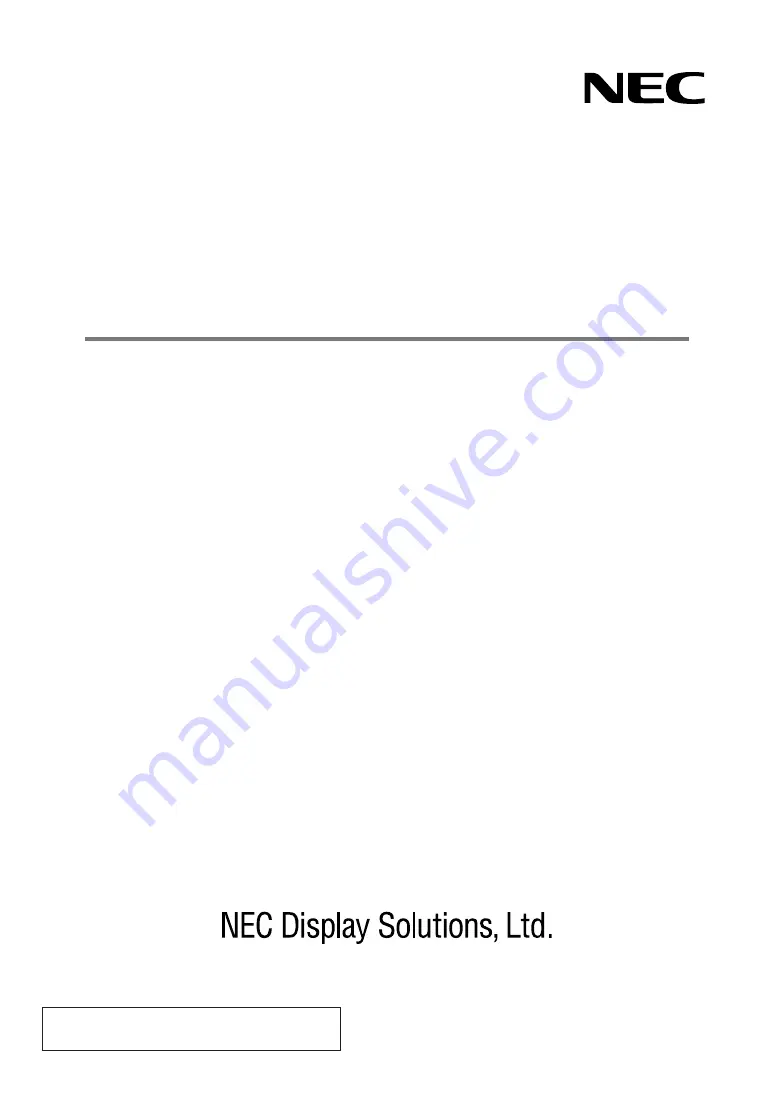 NEC NP-NC1000C User Manual Download Page 1