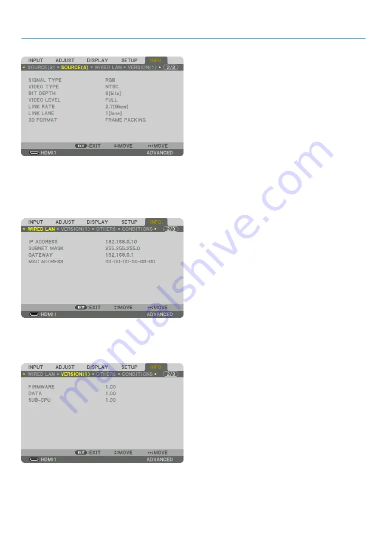 NEC PA622U User Manual Download Page 149