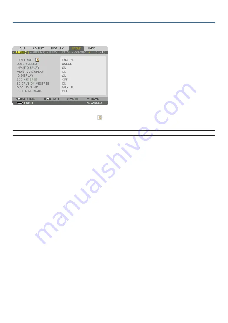 NEC PA803U User Manual Download Page 125