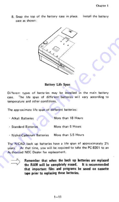 NEC PC-8201A Скачать руководство пользователя страница 21