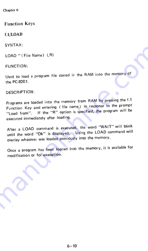 NEC PC-8201A User Manual Download Page 109