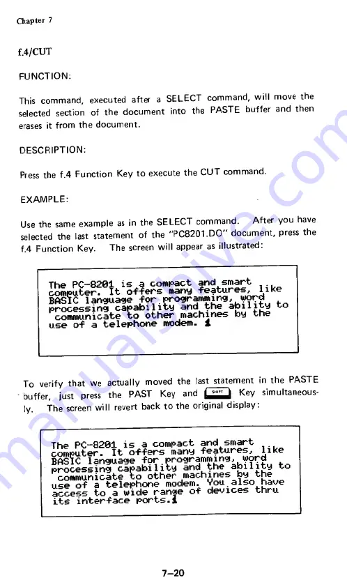 NEC PC-8201A Скачать руководство пользователя страница 142