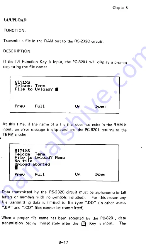 NEC PC-8201A Скачать руководство пользователя страница 172