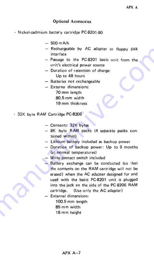 NEC PC-8201A Скачать руководство пользователя страница 189